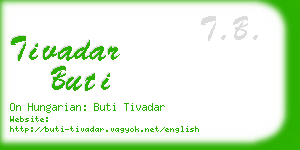 tivadar buti business card